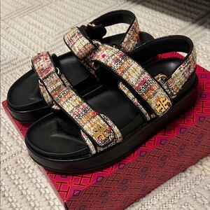 Tory Burch Kira Sport Sandal in Pink and Black